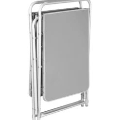 tectake Campingkeuken, Zwart, Aluminium Frame, 5 Vakken, Met Draagtas