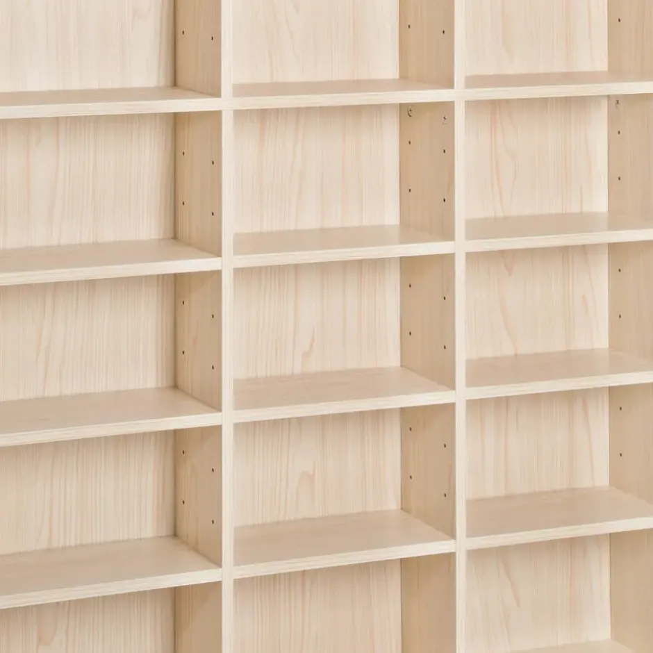 tectake Cd Dvd Kast, Beuken, Opslagruimte Voor Max 820 Cd's, 27 Vakken, MDF