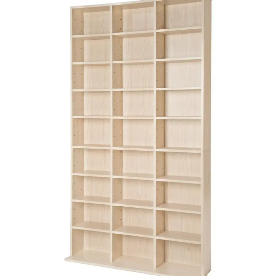 tectake Cd Dvd Kast, Beuken, Opslagruimte Voor Max 820 Cd's, 27 Vakken, MDF