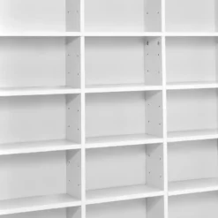 tectake - CD DVD kast - Opslagruimte voor 820 CD's - Wit - 180x102x24 cm