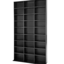 tectake - CD DVD kast - Zwart - 820 CD Opslag - 27 Vakken - 180x102cm