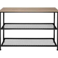 tectake Consoletafel Bristol 100x30x81cm, Industrieel Licht Hout, Eiken Sonoma