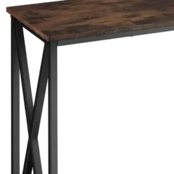 tectake Consoletafel Tacoma 100x35x80,5cm, Industrieel Hout Donker, Rustiek