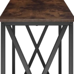 tectake Consoletafel Tacoma 100x35x80,5cm, Industrieel Hout Donker, Rustiek