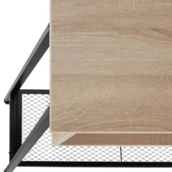 tectake Consoletafel Tralee 100x35x80,5cm, Industrieel Licht Hout, Eiken Sonoma