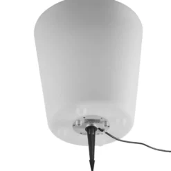 tectake Flessenkoeler Luminous Curve Cooler, LED, met afstandsbediening, Wit