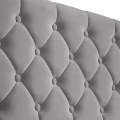 tectake Gestoffeerd bed met LED & opbergruimte, 180 x 200 cm, Donkergrijs