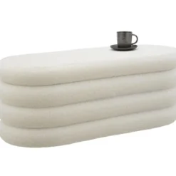 tectake Gestoffeerde Zitbank, Bouclé, 110x45x42 cm, Draagkracht 150 kg