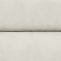 tectake Gestoffeerde Zitbank, 110 x 45 x 42 cm, Fluweellook, Crèmewit