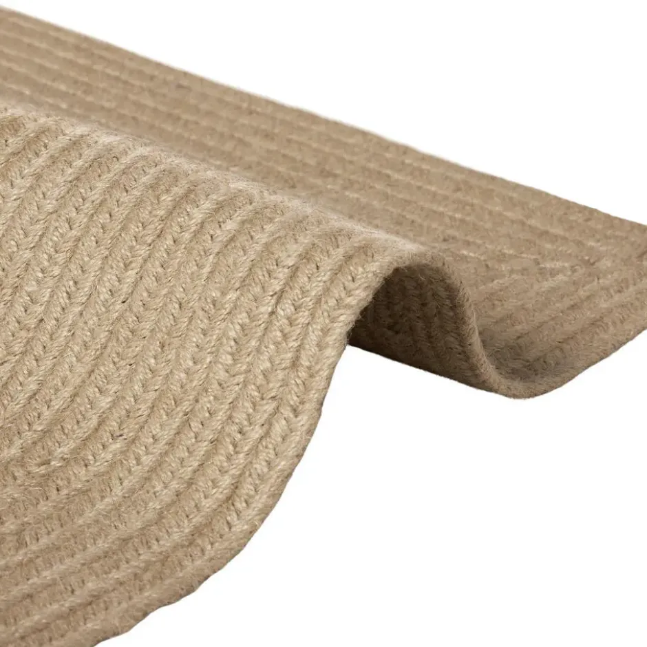 tectake® Gevlochten vloerkleed Vibe van jute, boho-stijl 80 x 150 cm