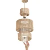 tectake Hanglamp Allegra van jute in boho-stijl, 40W, Natuur