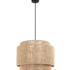 tectake Hanglamp Lignea Lux van jute in boho-stijl, 40W, Natuur
