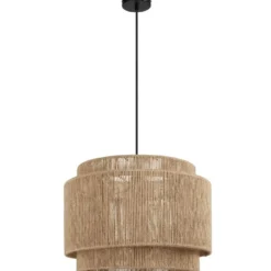 tectake Hanglamp Lignea Lux van jute in boho-stijl, 40W, Natuur
