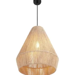 tectake Hanglamp Suri van jute in boho-stijl, 40W, Natuur