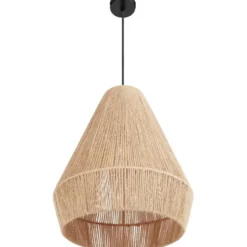 tectake Hanglamp Suri van jute in boho-stijl, 40W, Natuur