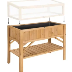 tectake Hangmat XXL, Wit, Houten Onderstel, 2 Personen, 200 kg Draagkracht