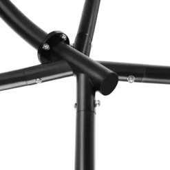tectake Hangstoel, Comfortabel, Opvouwbaar, Zwart, Met Kussen En Stalen Frame