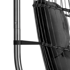 tectake - Hangstoel - Donkergrijs - Gepoedercoat Stalen Frame - Opvouwbaar