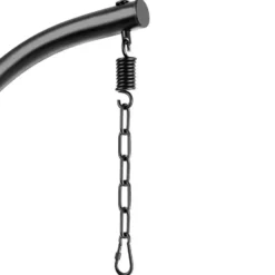 tectake - Hangstoel - Donkergrijs - Gepoedercoat Stalen Frame - Opvouwbaar