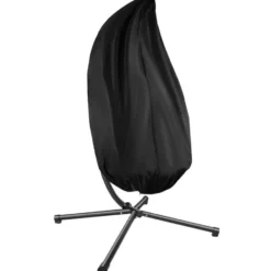 tectake - Hangstoel - Donkergrijs - Gepoedercoat Stalen Frame - Opvouwbaar