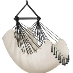 tectake Hangstoel Malika, boho-stijl, draagkracht 150kg, Beige