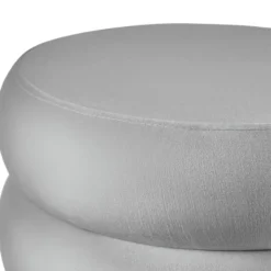 tectake Hocker Altu, gestoffeerd, opbergruimte, Fluweellook Grijs