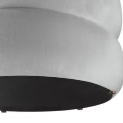 tectake Hocker Altu, gestoffeerd, opbergruimte, Fluweellook Grijs