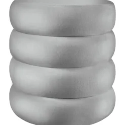 tectake Hocker Altu, gestoffeerd, opbergruimte, Fluweellook Grijs
