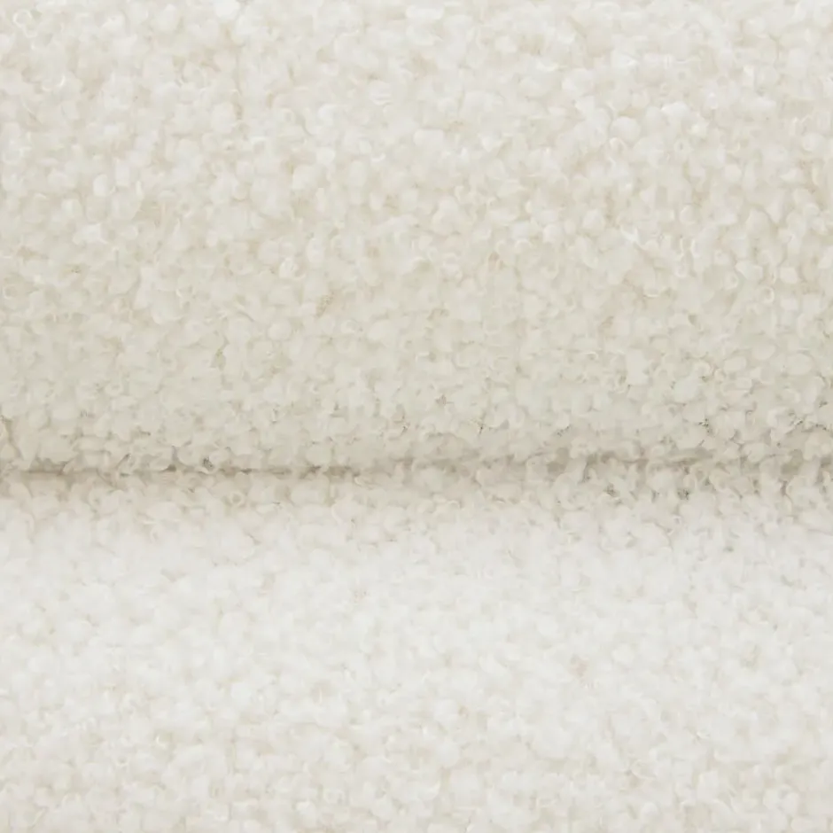 tectake Hocker Altu XL, gestoffeerd, opbergruimte, Bouclé Crèmewit