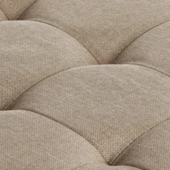 tectake Hocker Suna in linnenlook 150kg met opbergruimte, Zandkleur