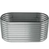 tectake Hoge Plantenbak, Verzinkt Frame, Rugvriendelijk, Zilver, 160x80x80 cm