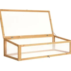 tectake Houten kweekbak voor hoge plantenbak 115x53x34cm, Bruin