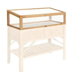 tectake Houten kweekbak voor hoge plantenbak 115x53x34cm, Bruin