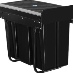 tectake Inbouw prullenbak Ashlyn, 3-voudige scheiding, 30L, telescooprails