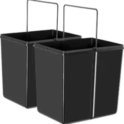 tectake Inbouw prullenbak Ashlyn, 2-voudige scheiding, 30L, telescooprails