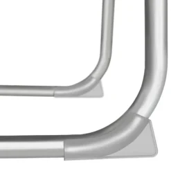 tectake - Inklapbaar Zonnebed Kussen Rugleuning 4 standen - Polyester Grijs