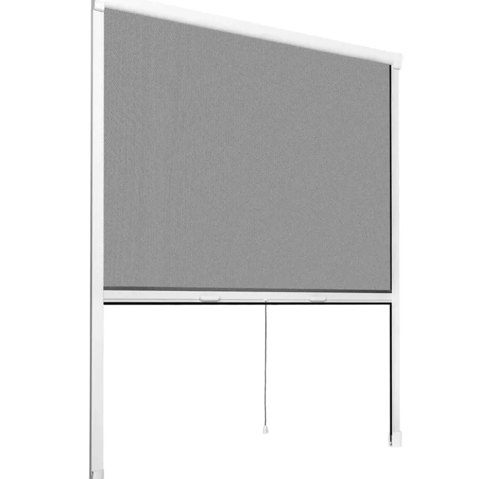 tectake Insectenwerend rolgordijn - 130 x 160 cm - Wit