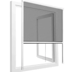 tectake Insectenwerend rolgordijn - 90 x 160 cm - Wit