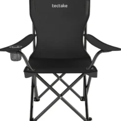 tectake Kampeerstoelen Gil - Set van 4 - Zwart