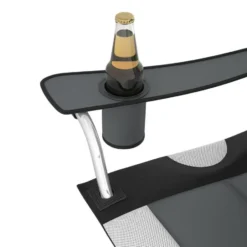 tectake Kampeerstoel gestoffeerd - Set van 2 - Grijs