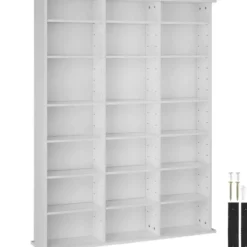 tectake Kast Stevie 105,5x19x136,5cm, Mat Wit