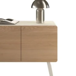 tectake Kleine retro-tafellamp Kade, dimbaar, Mat Nikkel