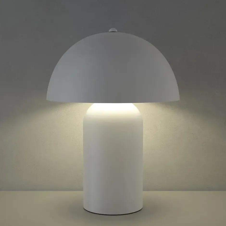 tectake Kleine retro-tafellamp Kade, dimbaar, Wit