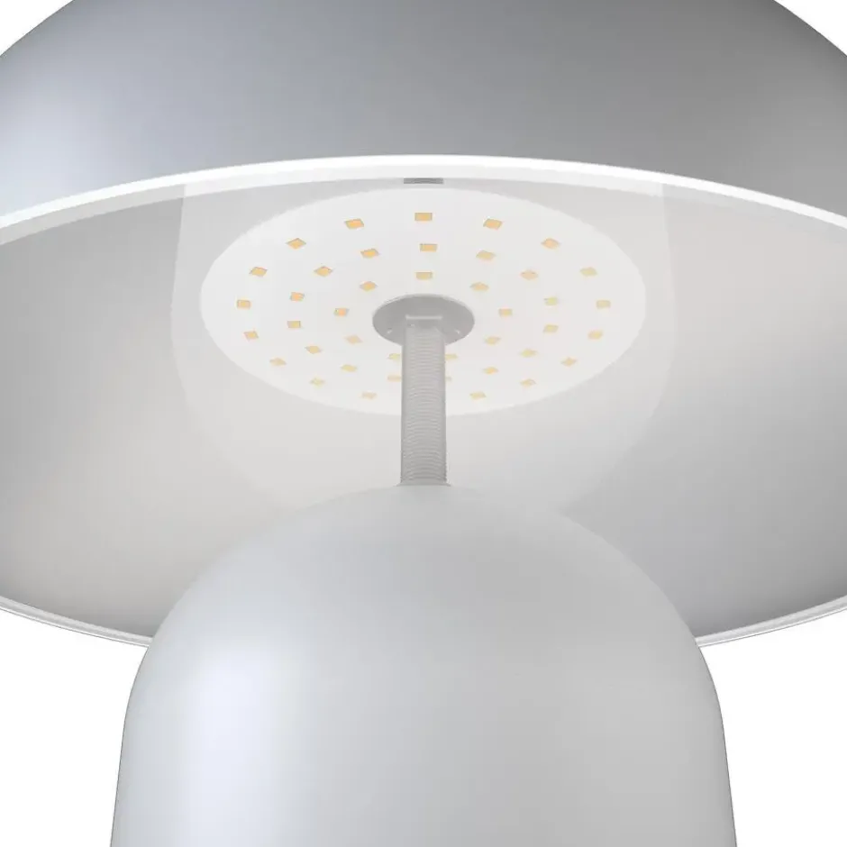 tectake Kleine retro-tafellamp Kade, dimbaar, Wit