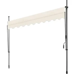 tectake Klemluifel met zwengel, in hoogte verstelbaar, Beige