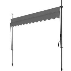 tectake Klemluifel met zwengel, in hoogte verstelbaar, Zwart / Grijs