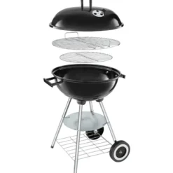 tectake Kogelbarbecue - Stalen Frame - Wielen - Met Asbak - 51,5x44,5cm
