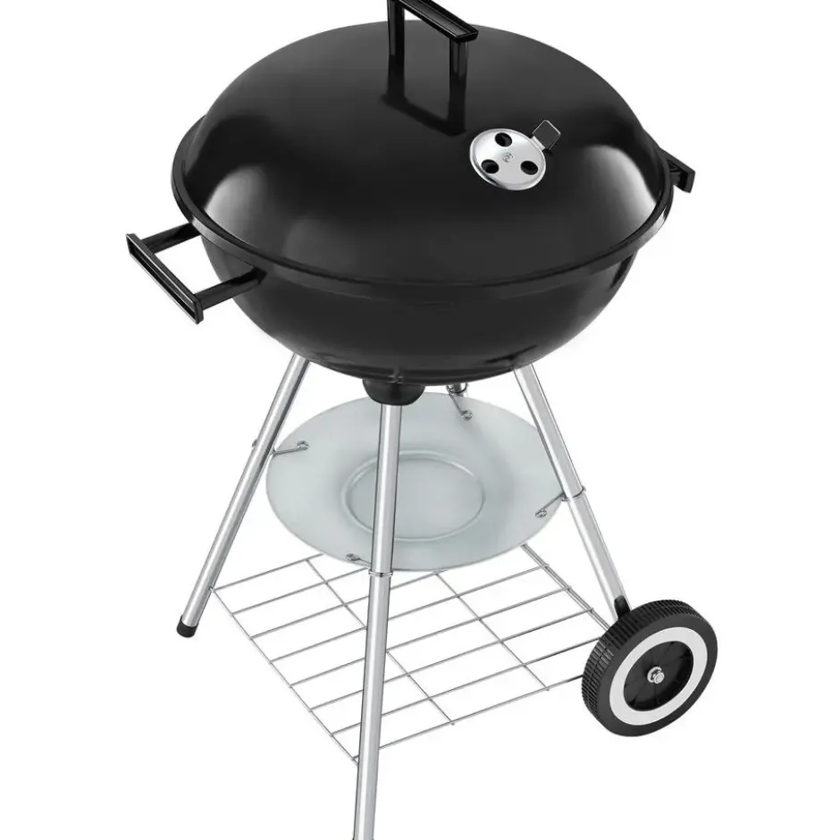 tectake Kogelbarbecue - Stalen Frame - Wielen - Met Asbak - 51,5x44,5cm