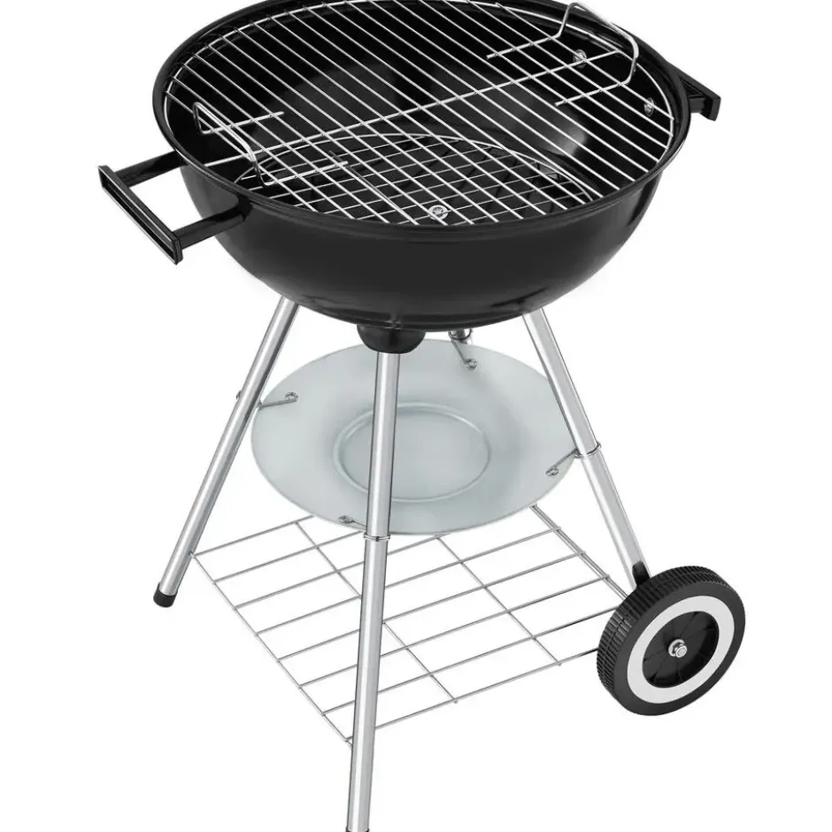 tectake Kogelbarbecue - Stalen Frame - Wielen - Met Asbak - 51,5x44,5cm