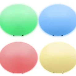 tectake Kogellamp Luminous Eye, LED, met afstandsbediening, Wit
